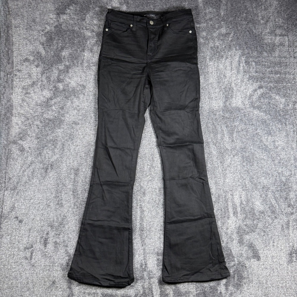 Banana Republic Premium Denim High-Rise Flare Jeans Black 26